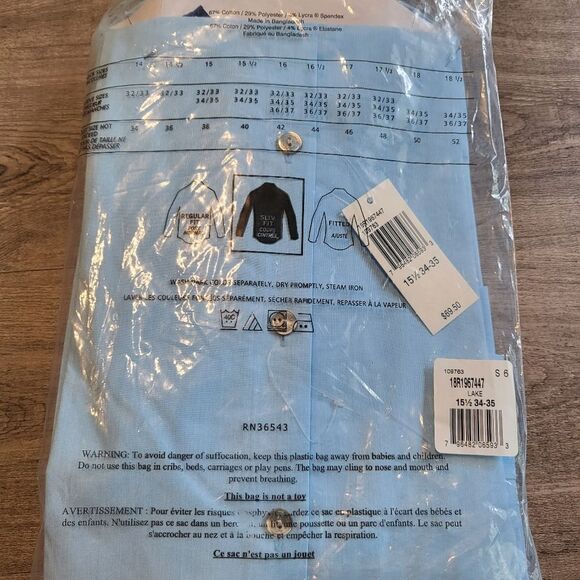 Kenneth Cole Reaction Slim Fit Solid Dress Shirt-LAKE-15.5-34/35 - Picture 4 of 5